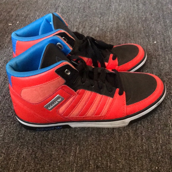 orange adidas high tops